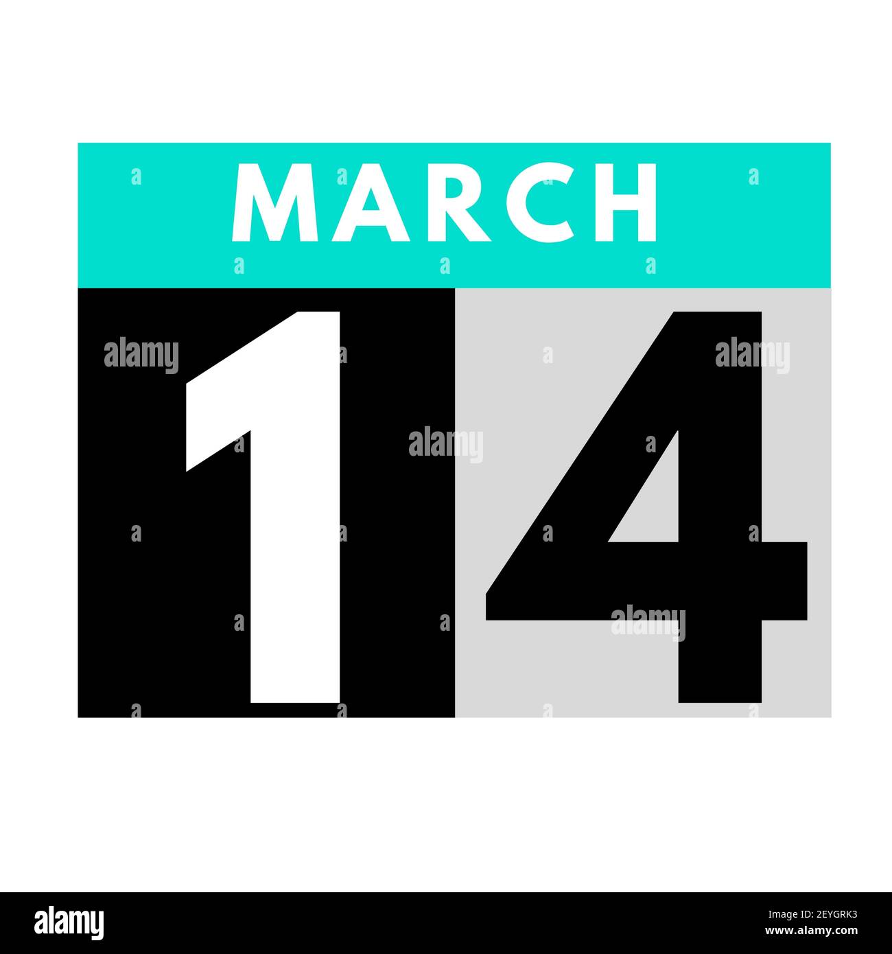 March 14 . flat daily calendar icon .date ,day, month .calendar for the ...
