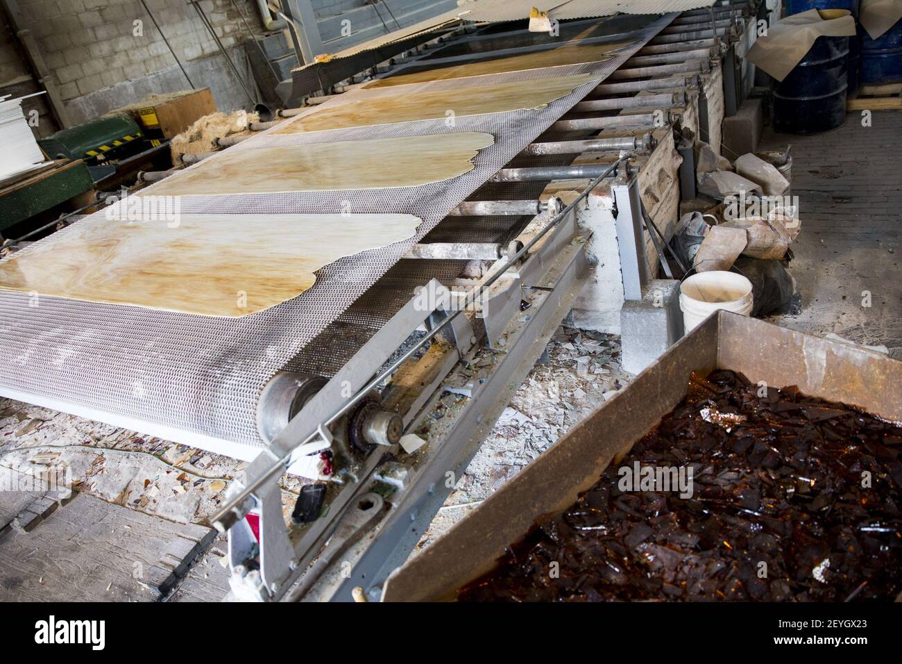 Stained glass reaches the end of the cooling line at the The Paul