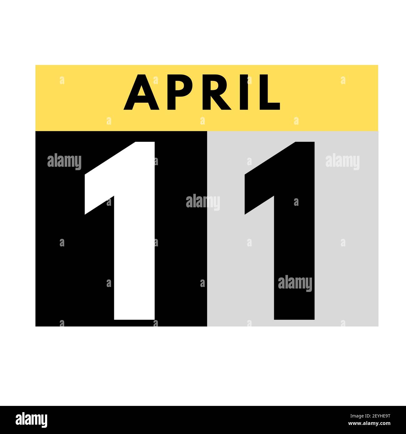 April 11 flat daily calendar icon date day month calendar for the
