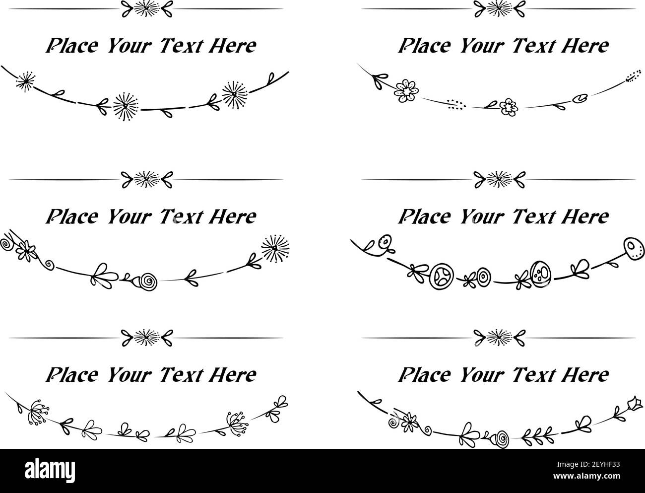 vector set: calligraphic design elements and page decoration Stock ...