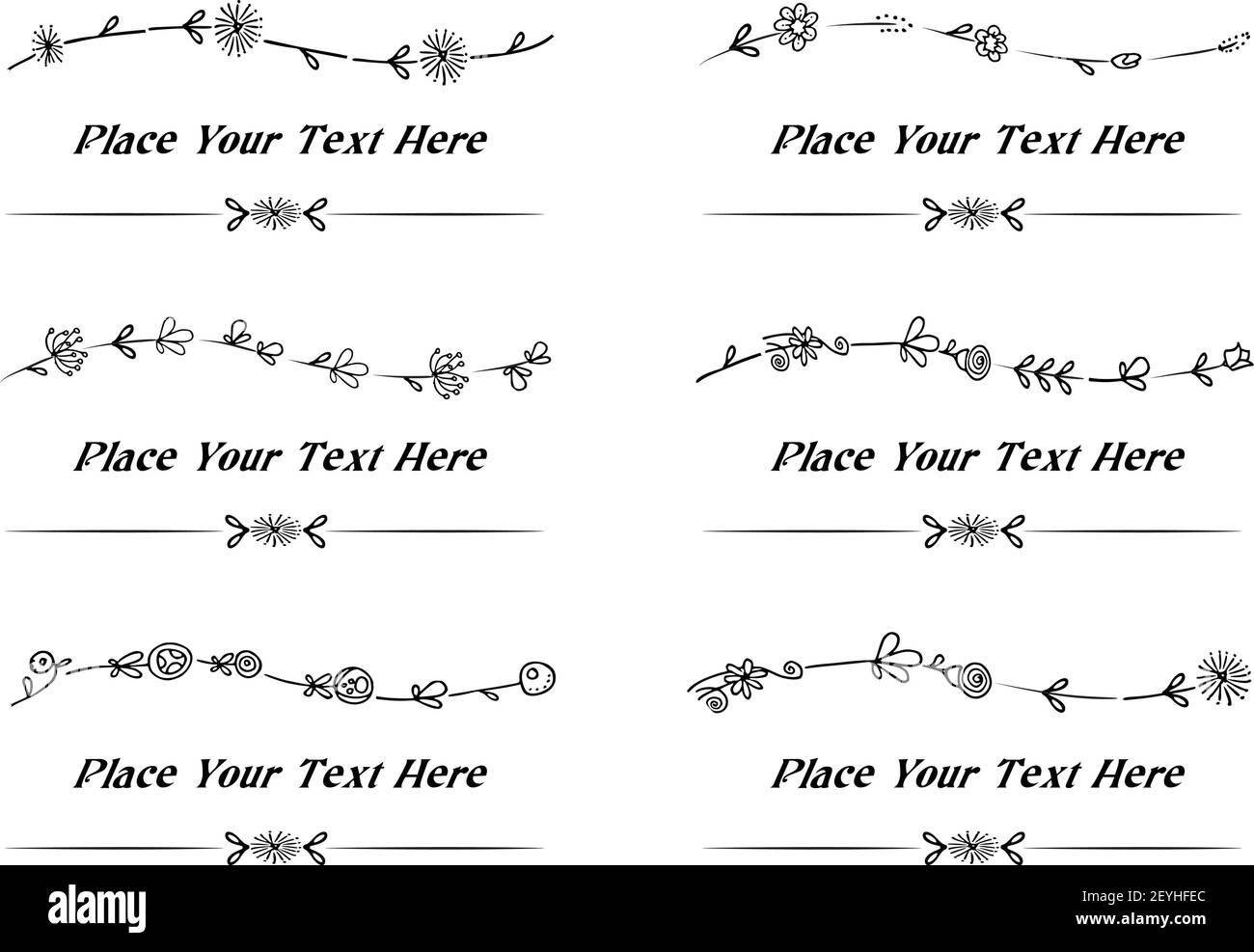 vector set: calligraphic design elements and page decoration Stock ...