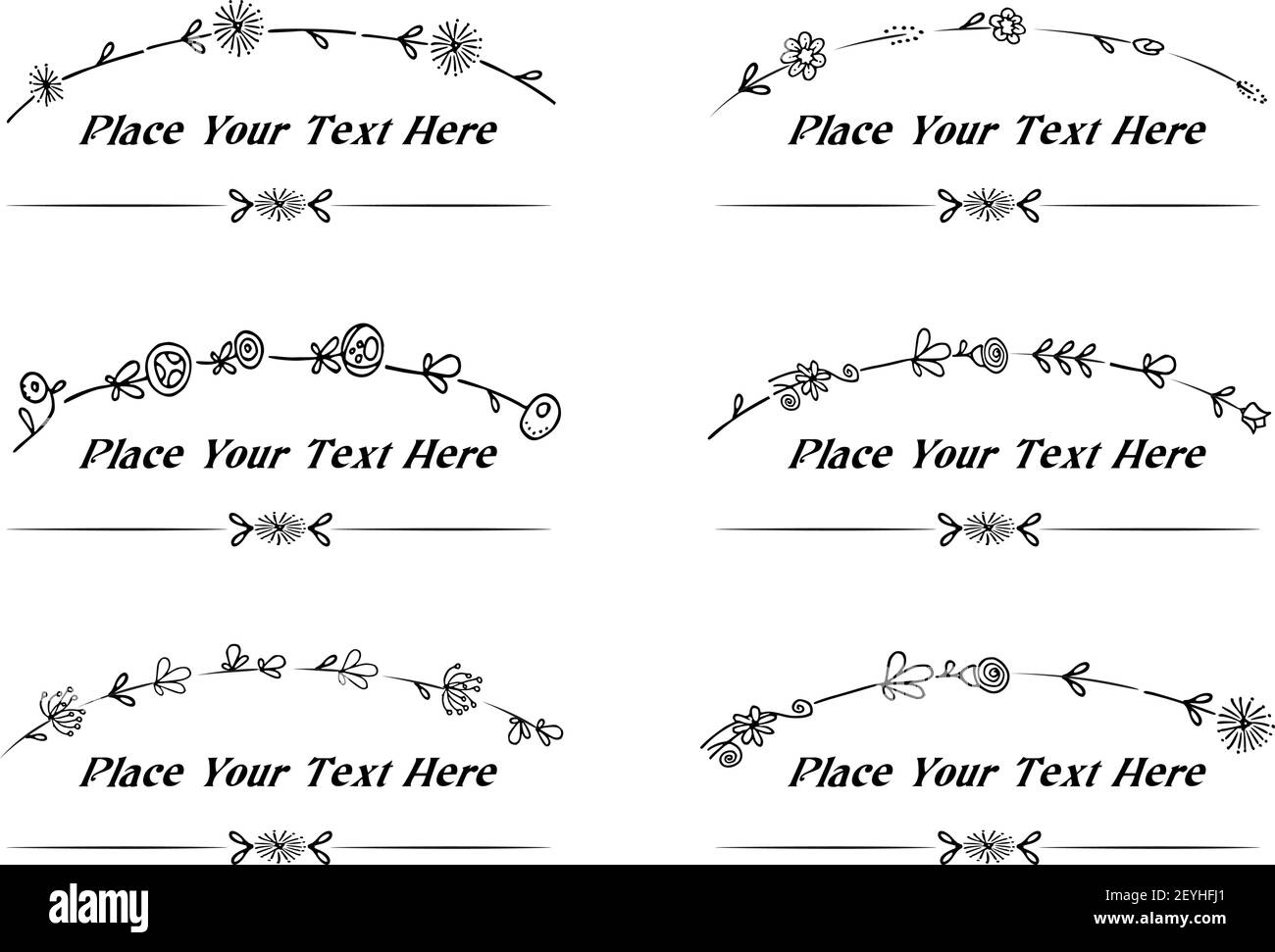 vector set: calligraphic design elements and page decoration Stock Vector