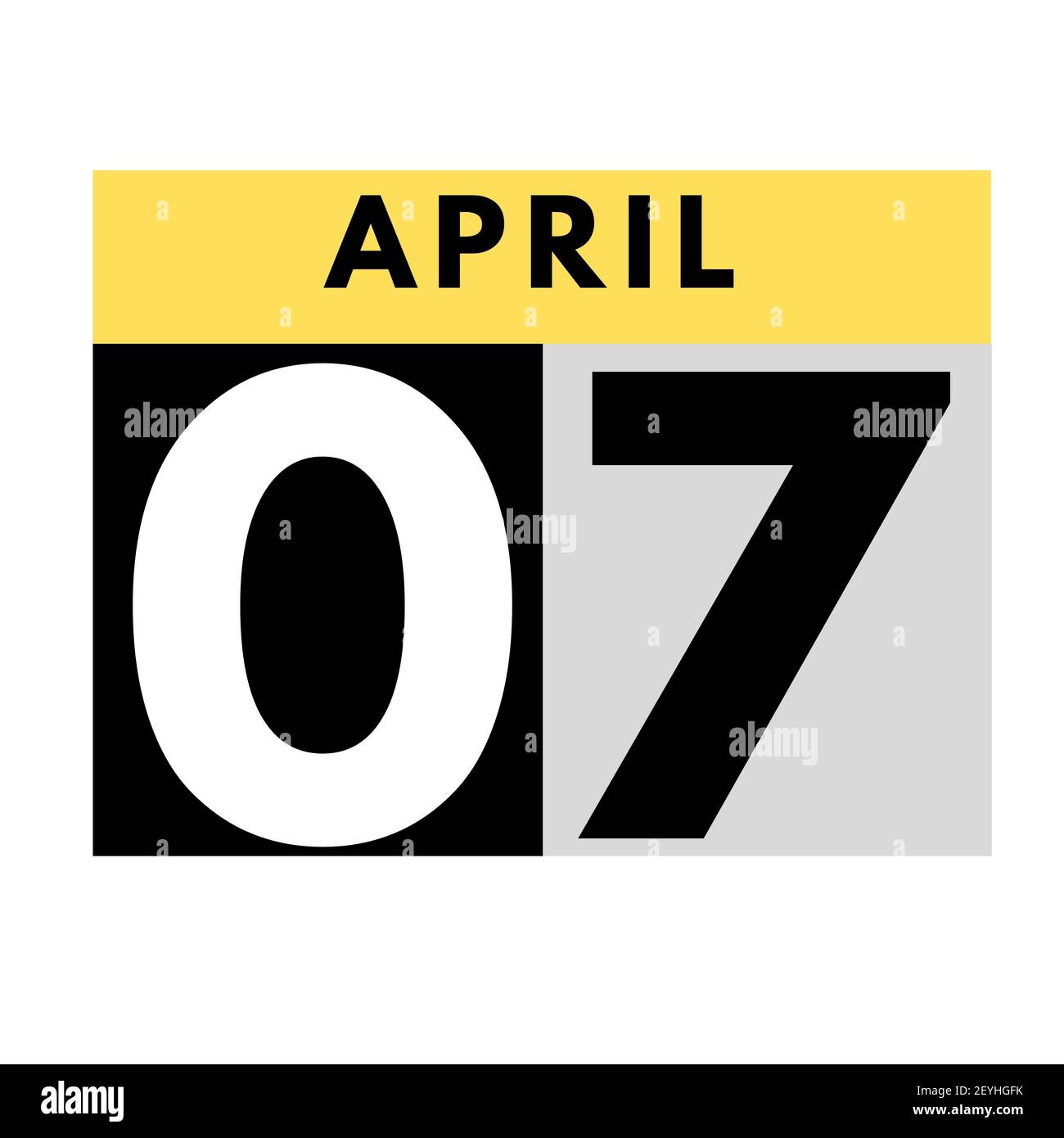 April 7 flat daily calendar icon date day month calendar for the April 7 flat daily calendar icon date day month calendar for the