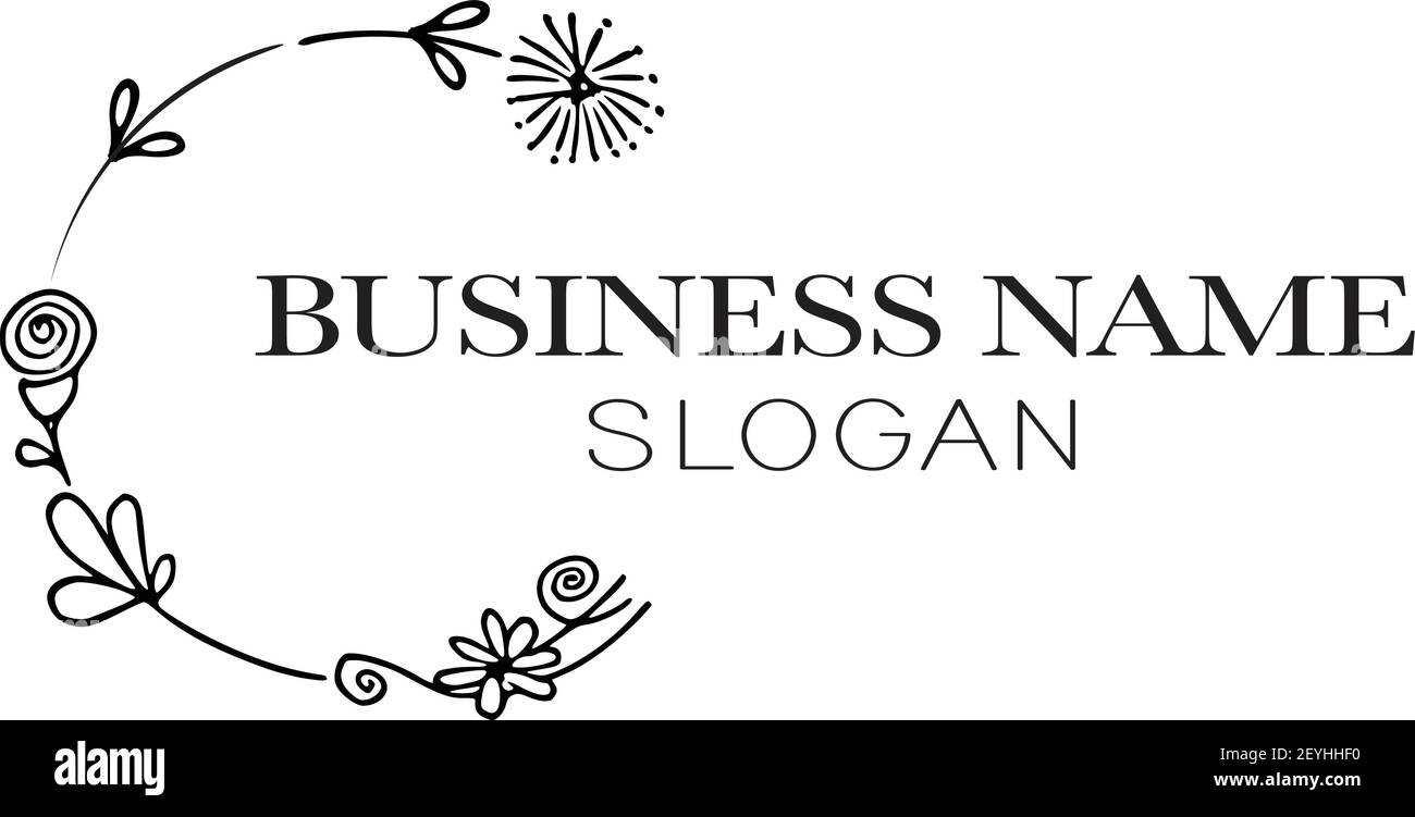 vector drawing black and white flowers background border frame business