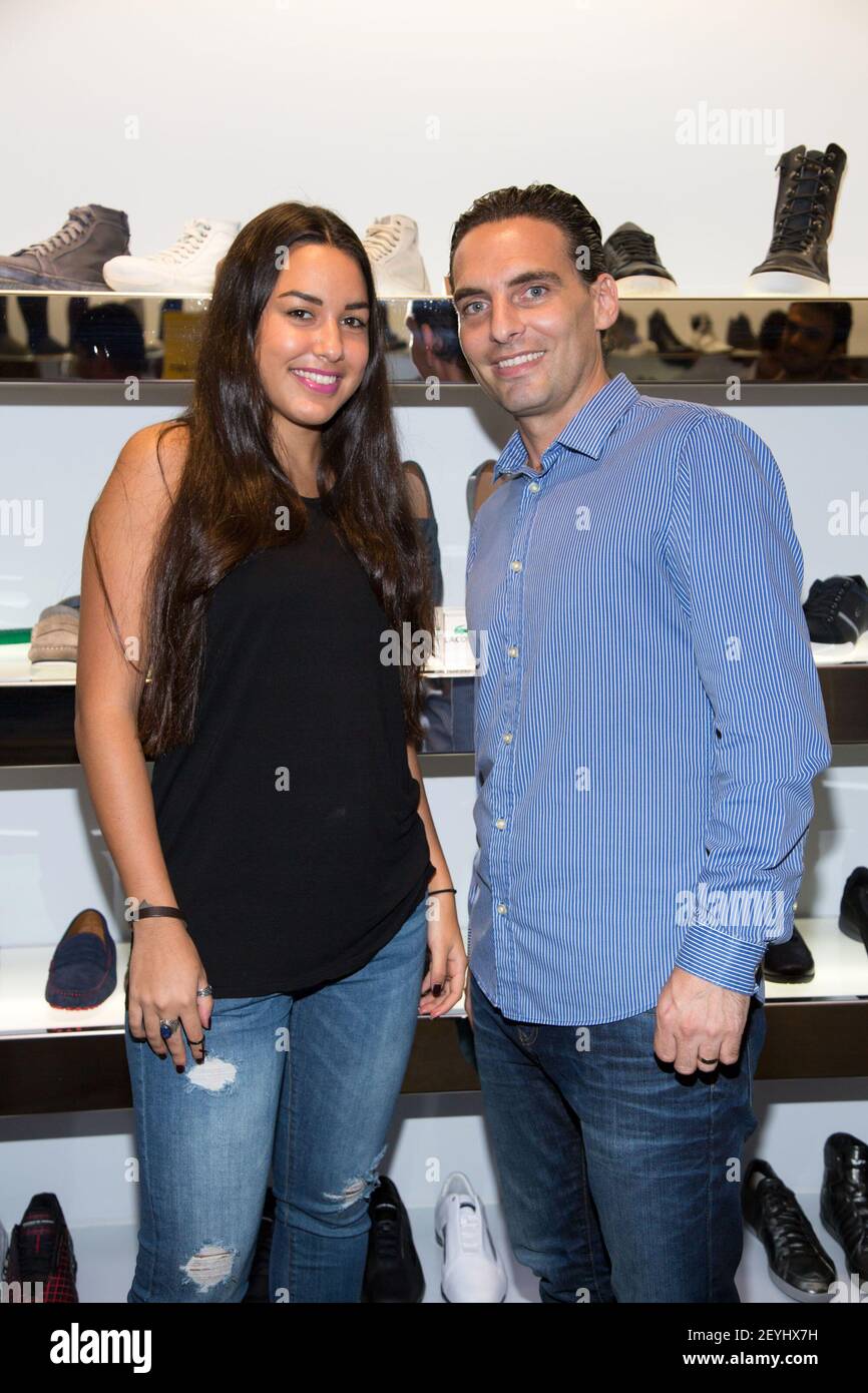 Dana Genovese and Charlie Monson attend the exclusive cocktail party host  by Lacoste at Addict in Bal Harbor Shops on October 3rd, 2013 in Bal  Harbour, Florida. (Phot by Alberto E. Tamargo/Sipa