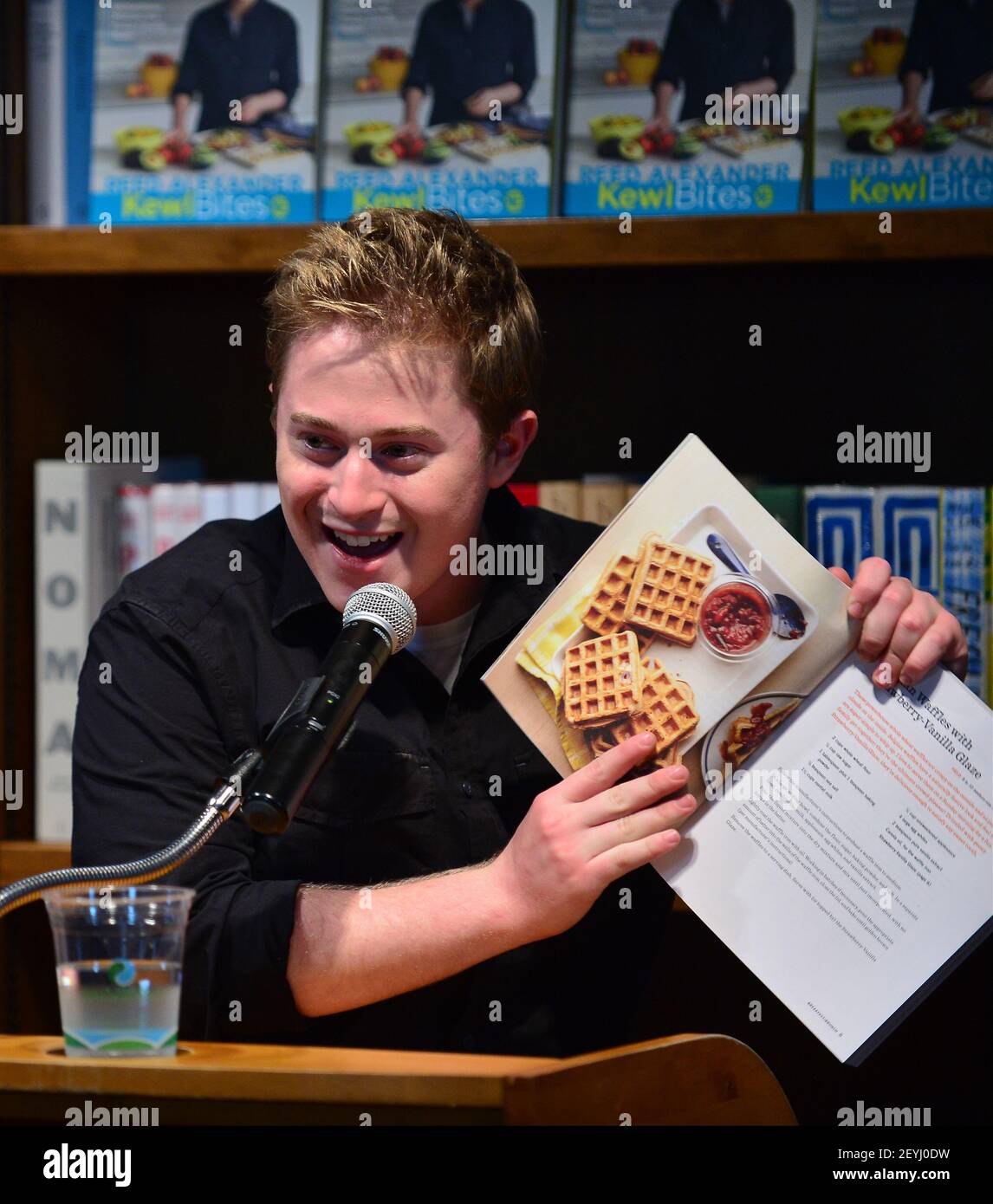 Reed Alexander greets fans and signs copies of his book 'Kewl Bites' at