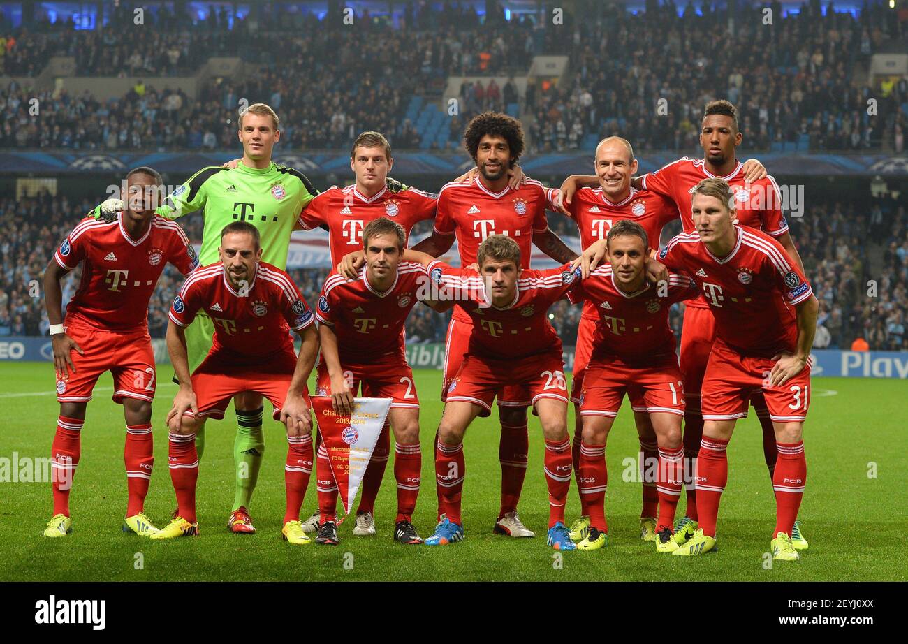 Oct. 2, 2013 - Manchester, United Kingdom - Bayern Munich team group - UEFA Champions  League Group D - Manchester