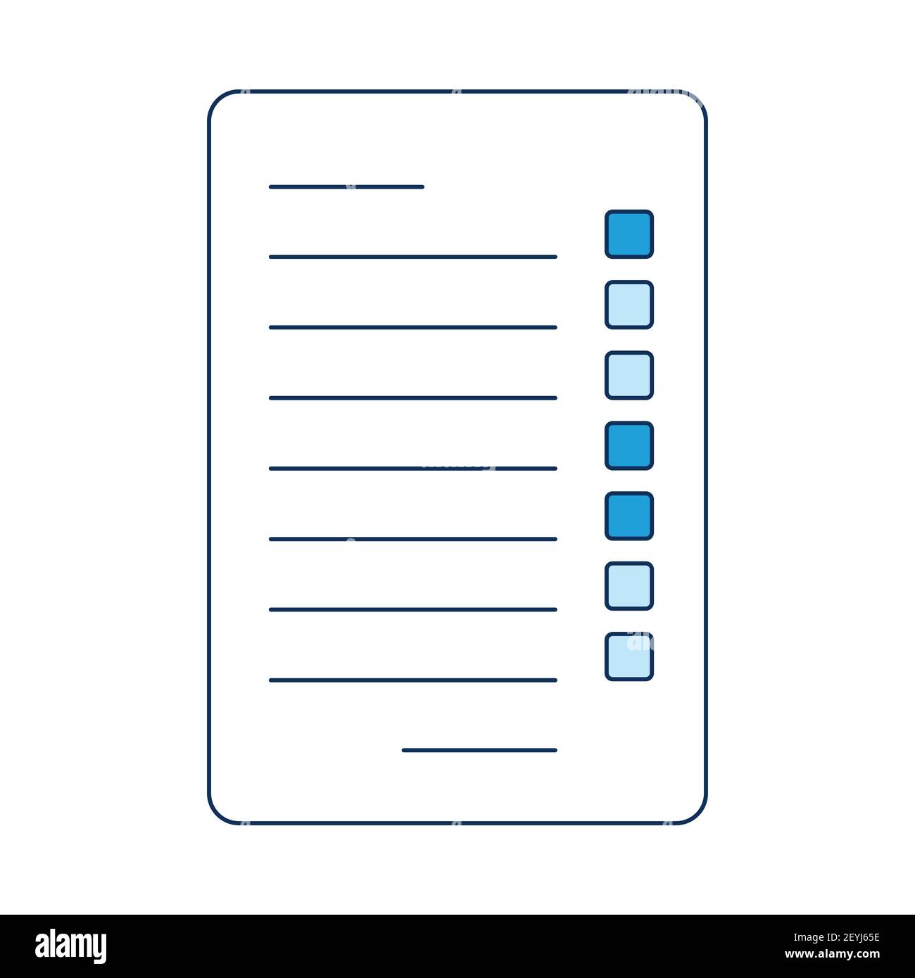 Medical test checklist for COVID-19 vaccination. A medical poster template in shades of blue. Vector illustration isolated on a white background Stock Vector