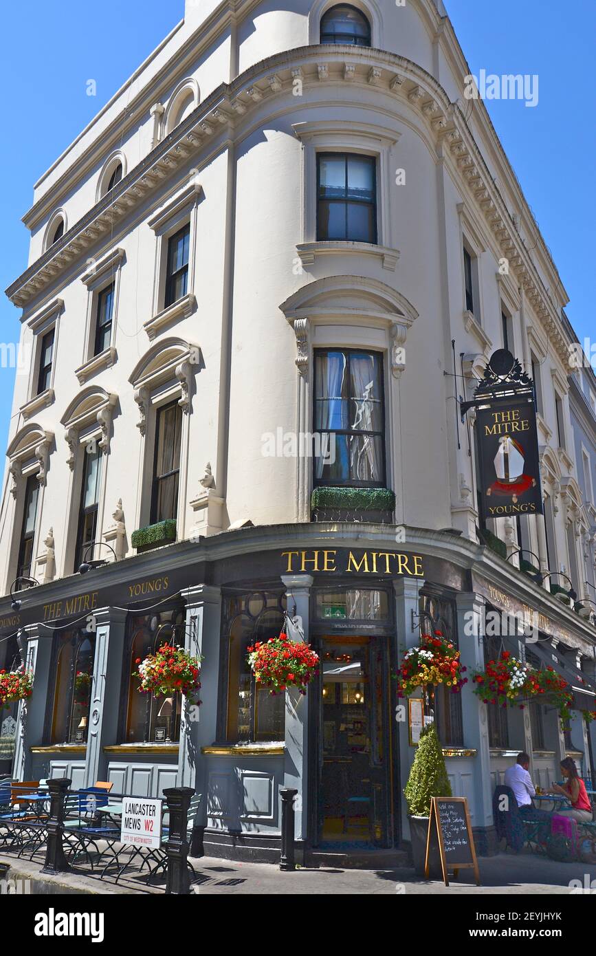 The Mitre Pub, Lancaster Gate, London, England Stock Photo