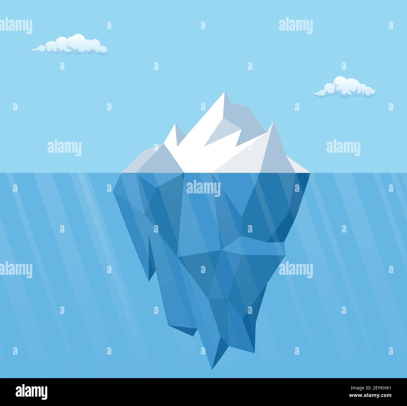 Big iceberg floating on water Stock Vector Image & Art Alamy