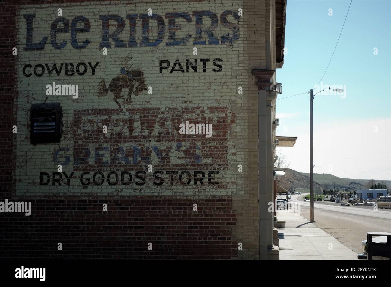 Dry Goods Store, Downtown Drummond, Montana Stock Photo Alamy