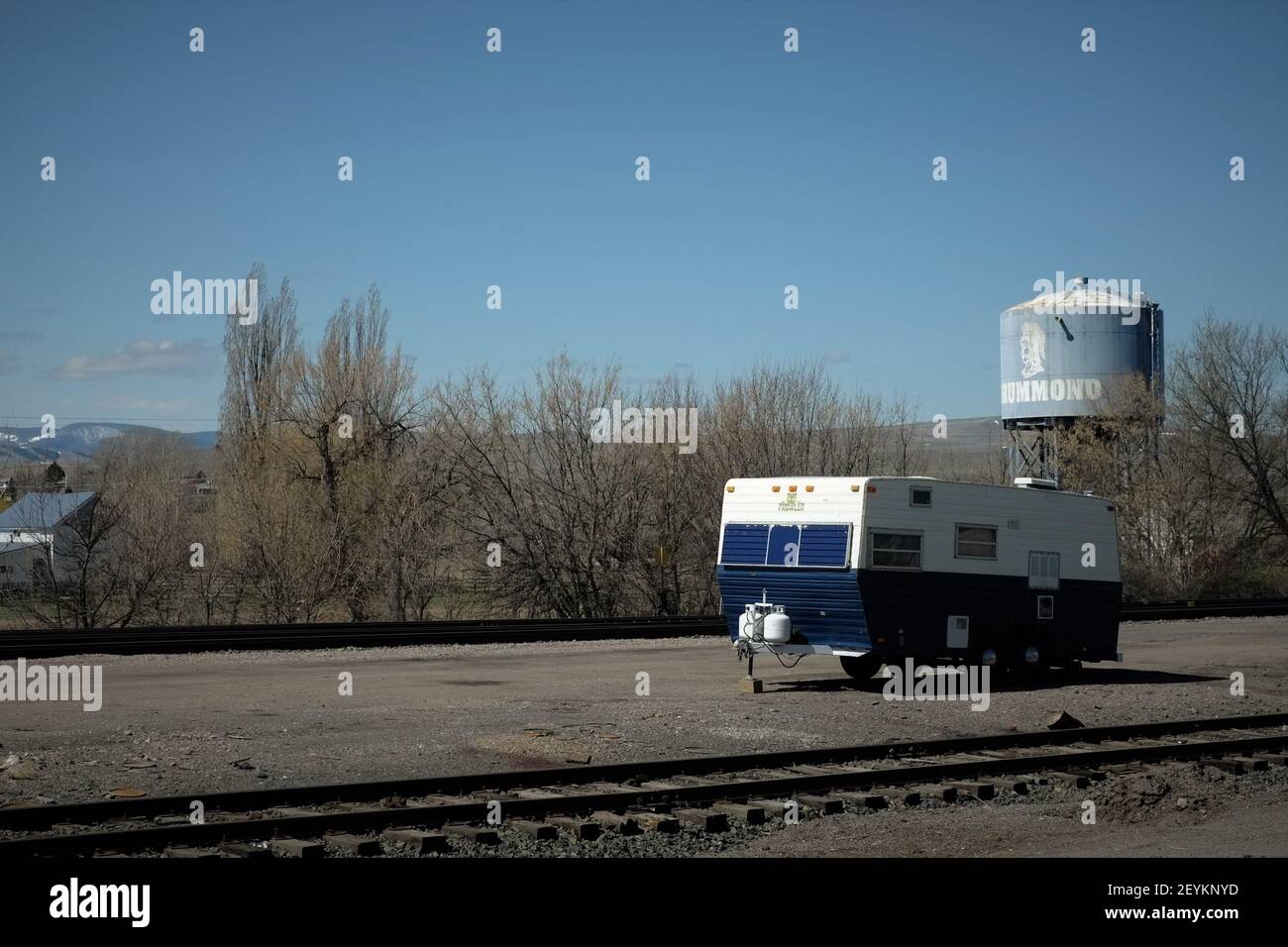 Trailer, Drummond, Montana Stock Photo Alamy