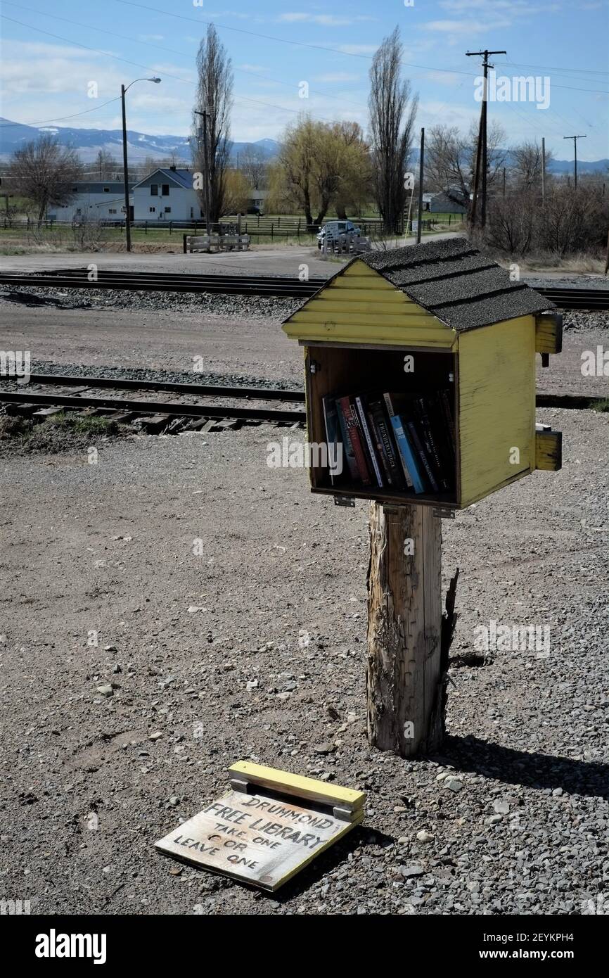 Community Library, Drummond, Montana Stock Photo Alamy