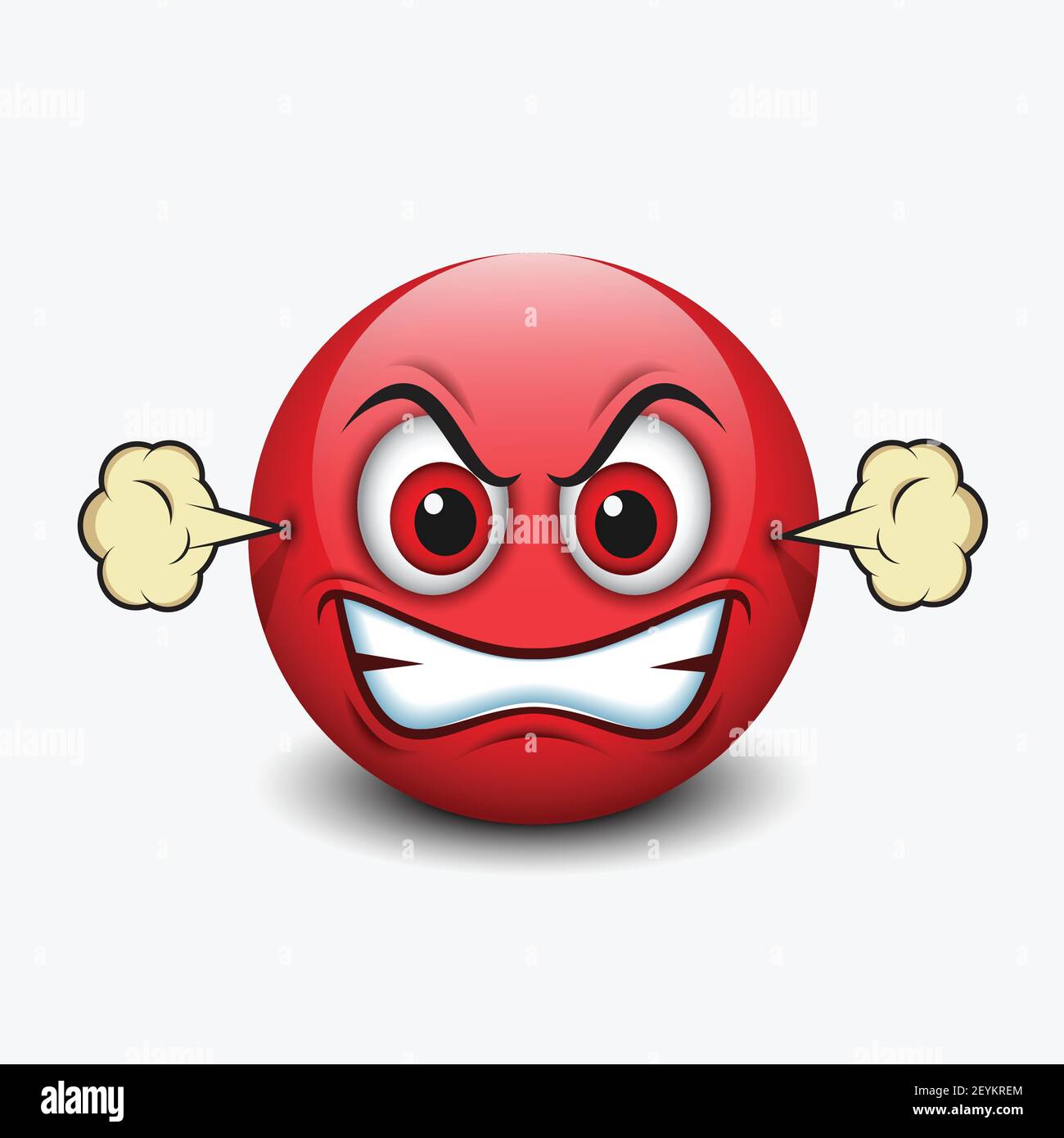Angry emoticon, emoji - vector illustration Stock Vector