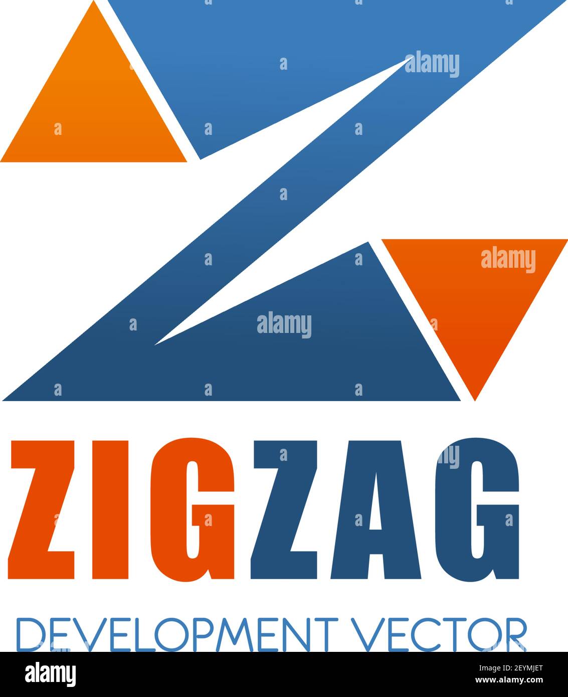 Letter Z icon for construction development or building industry corporation. Vector zig zag geometric symbol of letter Z for commercial business compa Stock Vector