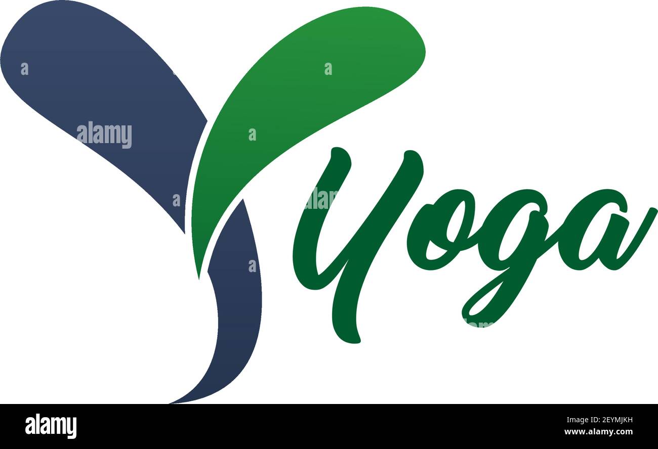 Name of yoga studio vector sign. Emblem for yoga classes, isolated on