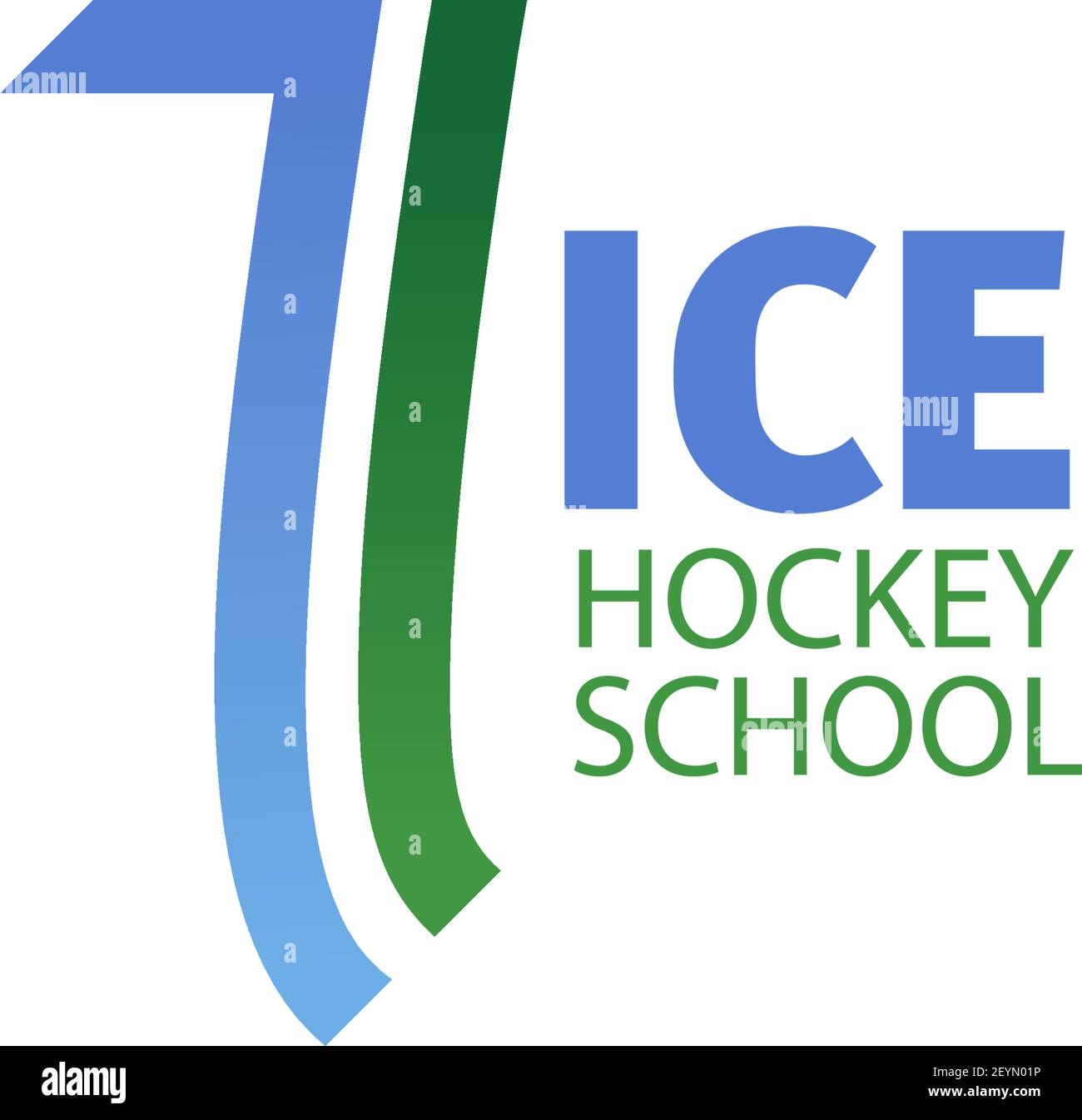 Letter I icon for ice hockey school or skating sport center design. Vector ice skates lines symbol of letter I for professional sports game university Stock Vector
