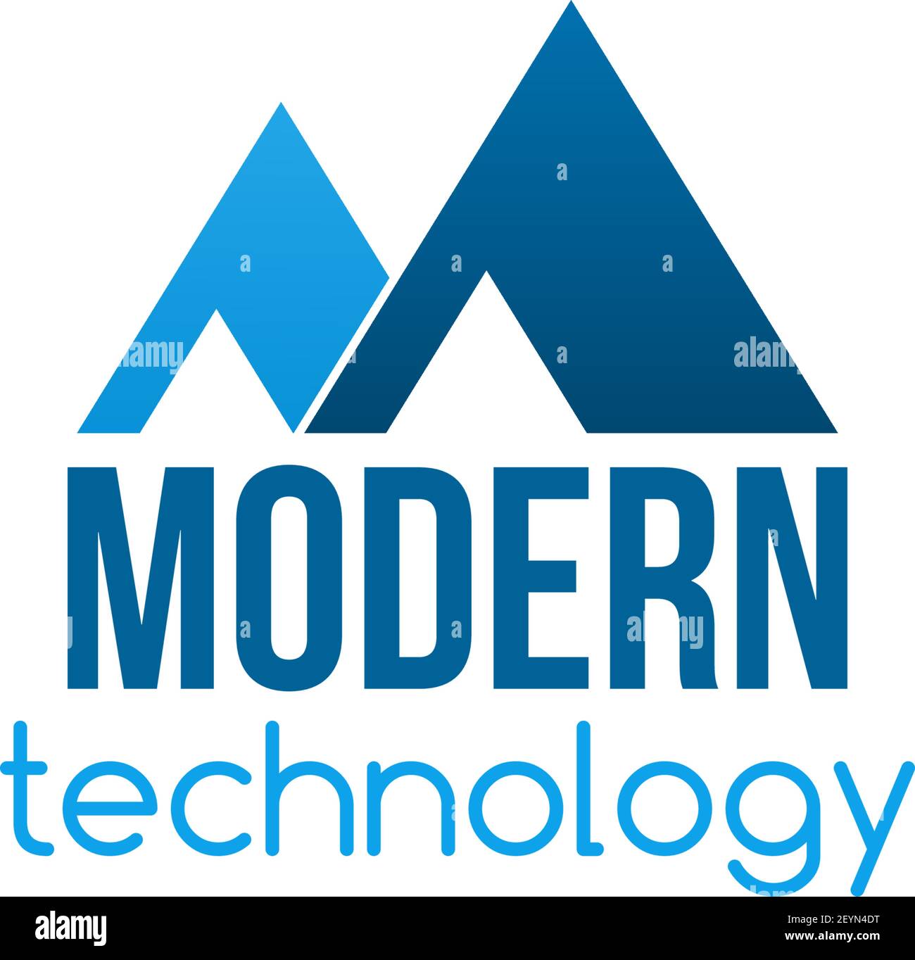Modern technology vector icon in blue colors isolated on white ...