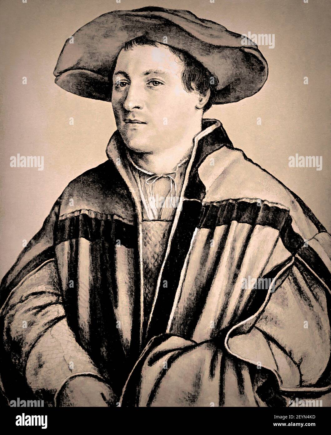 Hans Holbein the Younger, 1497 - 1543, a German painter of the Renaissance Stock Photo
