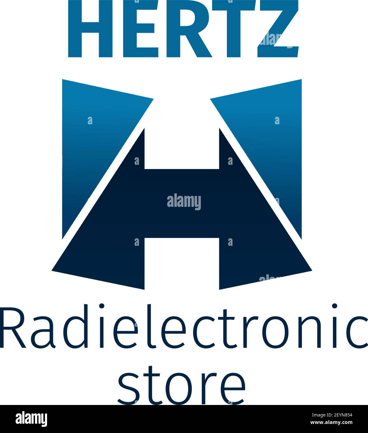 Vector icon for radio electronic store. Hotspot Store design isolated