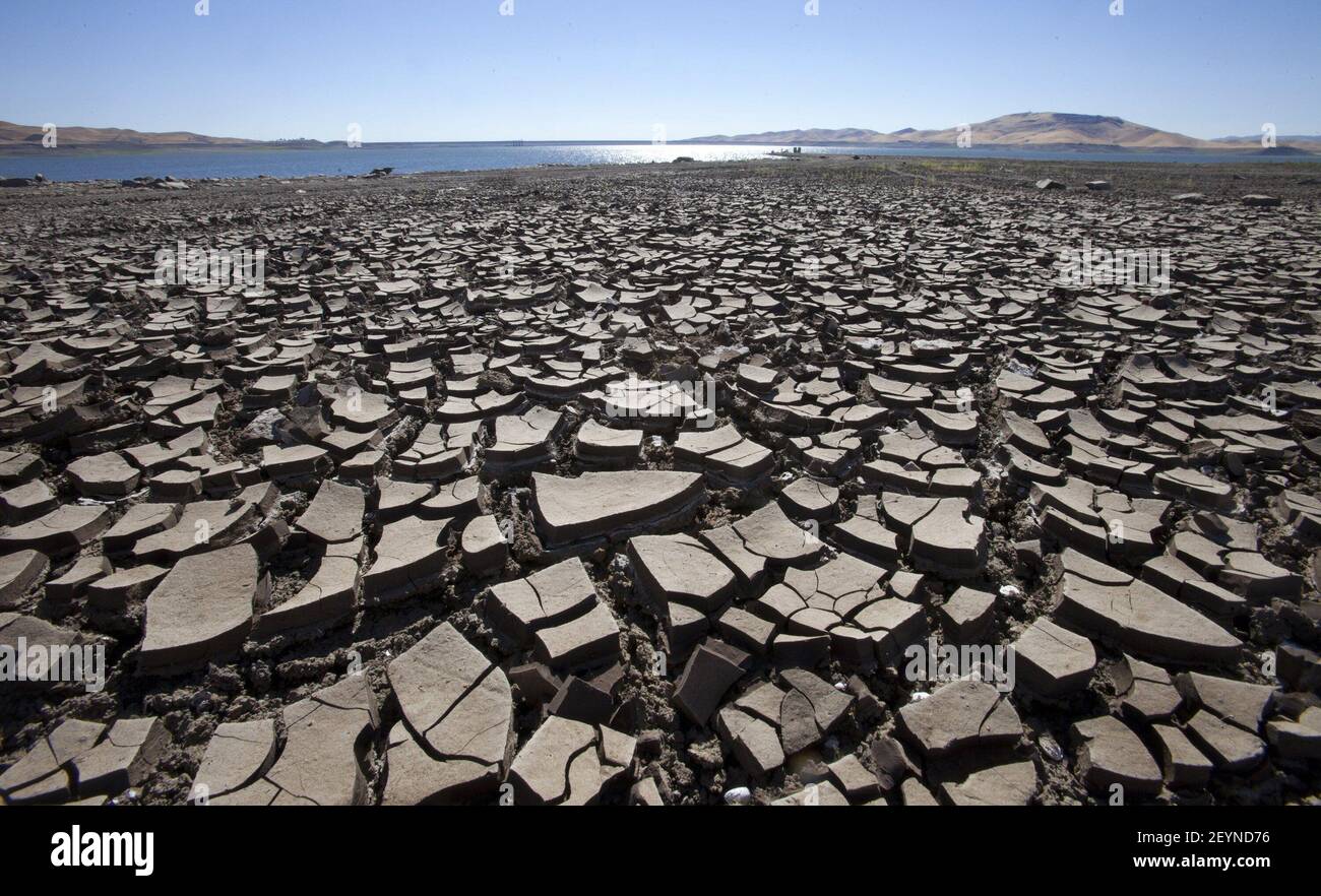 The San Luis Reservoir near Los Banos, Calif., is at record low levels ...
