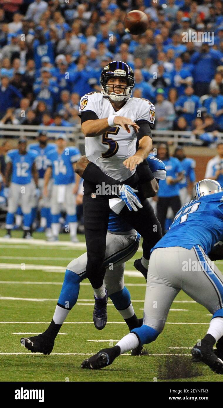 Baltimore Ravens quarterback Joe Flacco throws an pass