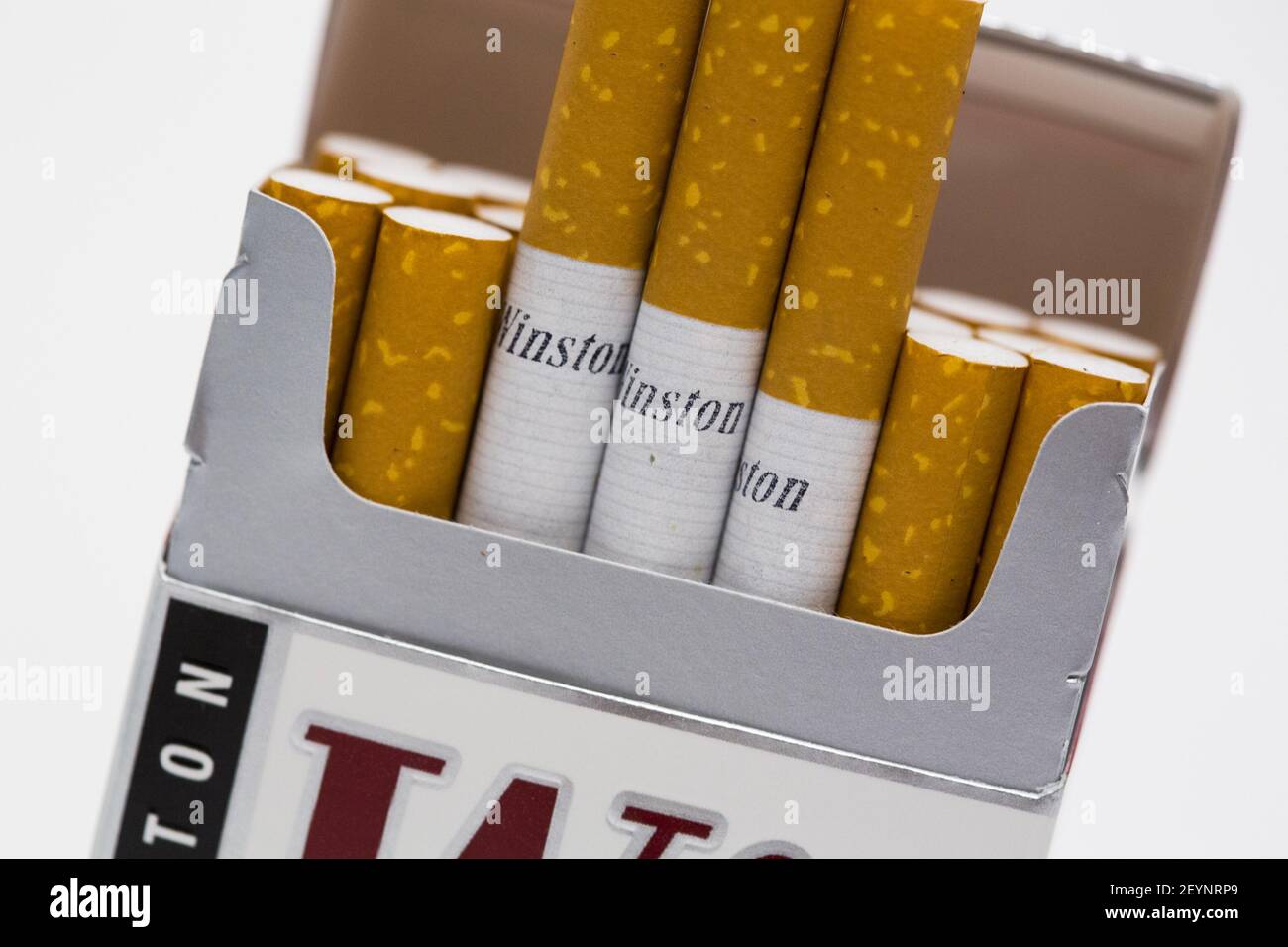manufactured cigarettes Packet of 20 'Player's Navy Cut' from Navy Cut Tobacco 241 Ingredients Cigarettes Stock Video