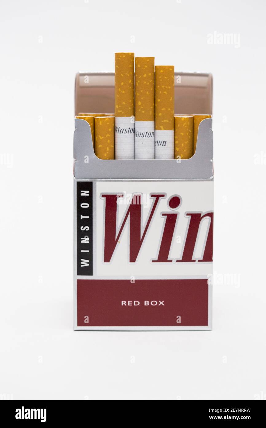 winston red shorts cigarettes Winston cigarettes manufactured by R. J. Reynolds photographed in  Washington, DC, on April 29, 2013. Photo Credit: Kristoffer Tripplaar/ Sipa  USA Stock Photo