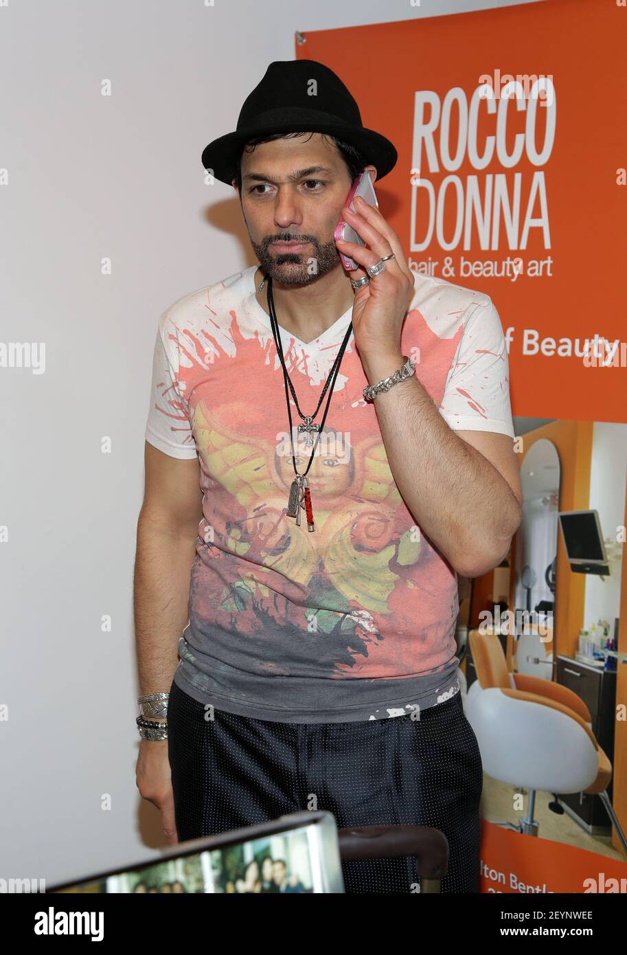 Leonardo Rocco is seen backstage during the Miami Hair Beauty & Fashion ...