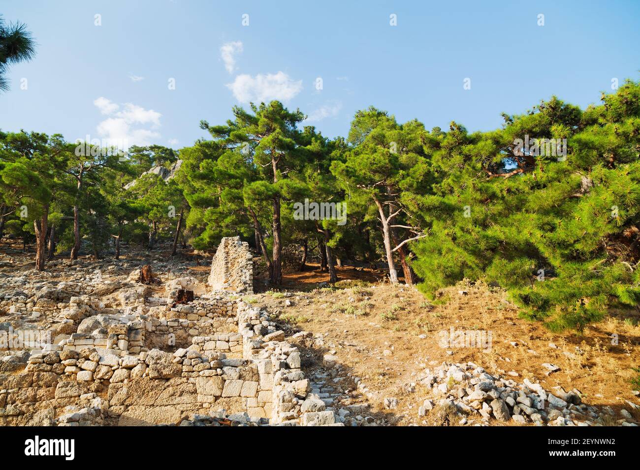 Ruins stone and in antalya old temple Stock Photo - Alamy
