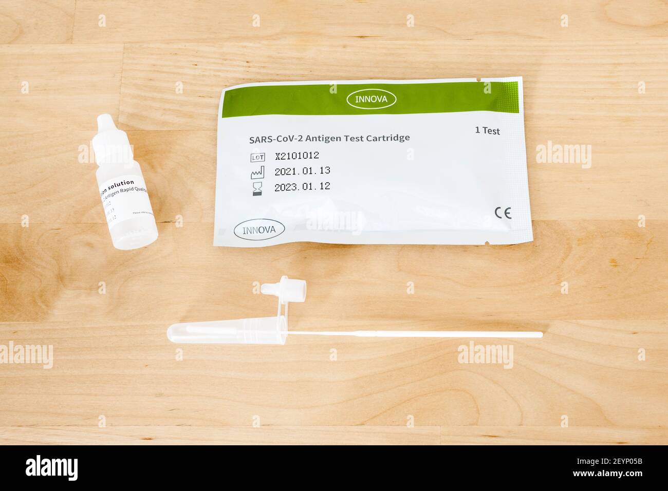 SARSCoV2 Antigen Rapid Qualitative Test. Coronavirus Covid19 lateral