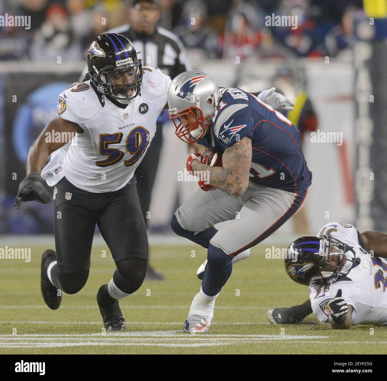 Tuesday, August 10, 2021: New England Patriots tight end Troy Fumagalli (88)  makes a catch at the New England Patriots training camp held at Gillette  Stadium, in Foxborough, Massachusetts. Eric Canha/(Photo by