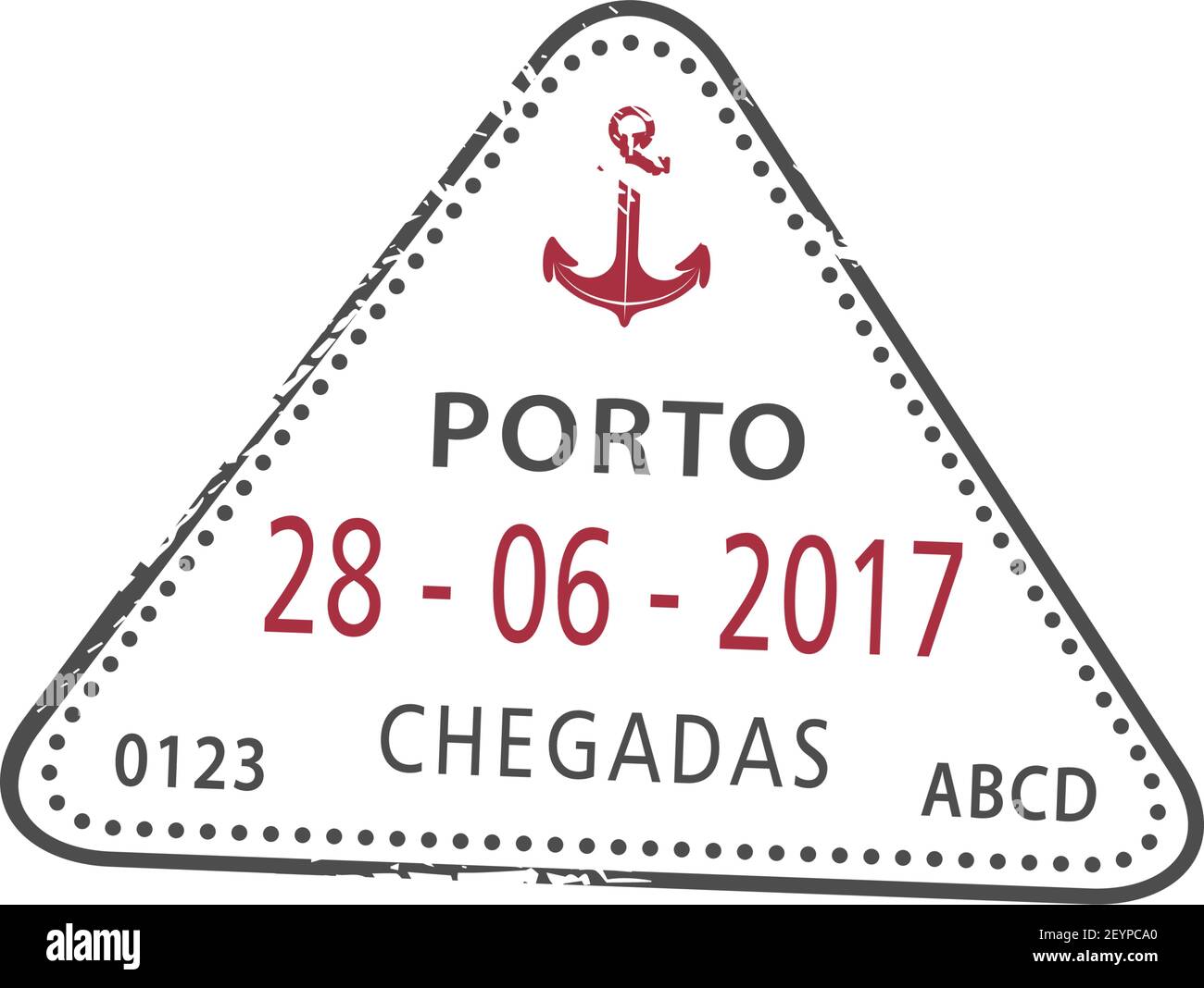 Porto Chegadas airport travel visa isolated stamp with anchor sign. Vector  Portugal destination traveling Stock Vector Image & Art - Alamy