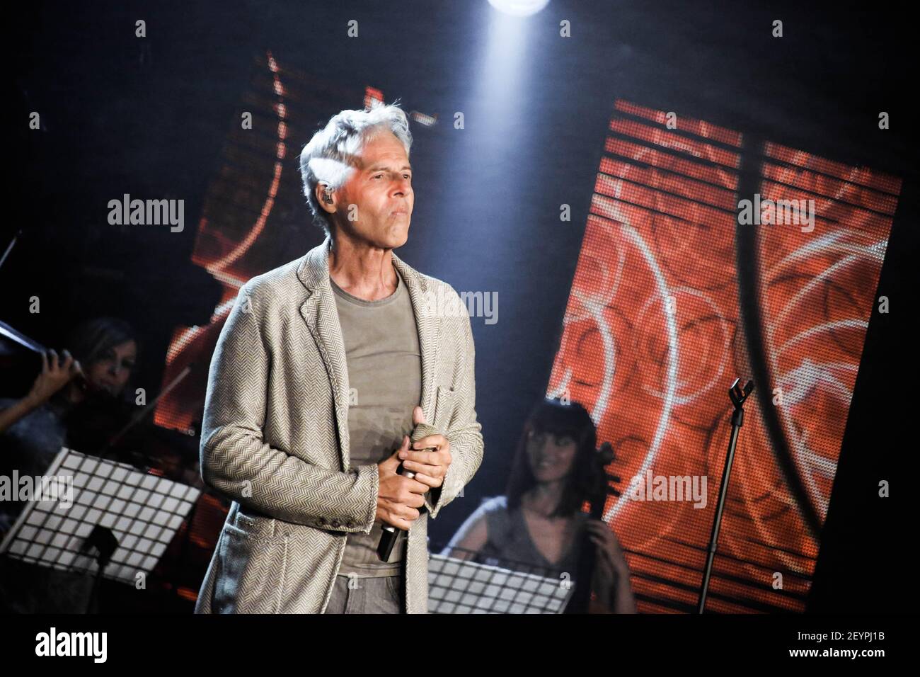 Italian singer Claudio Baglioni in concert at Radio Italia Live. Milan ( Italy), June 4th, 2013 (Photo by Marco Piraccini/Mondadori Portfolio/Sipa  USA Stock Photo - Alamy