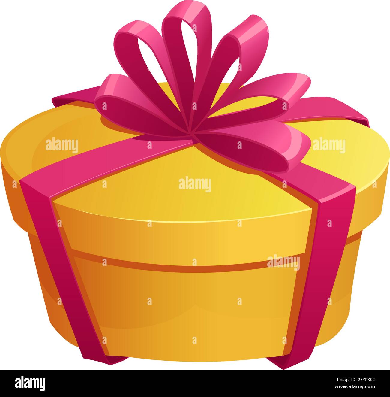 Gift box cartoon icon of present. Gift box and present bag with ribbon bow  for Birthday and Valentine Day surprise, Christmas and New Year holiday cel  Stock Vector Image & Art -