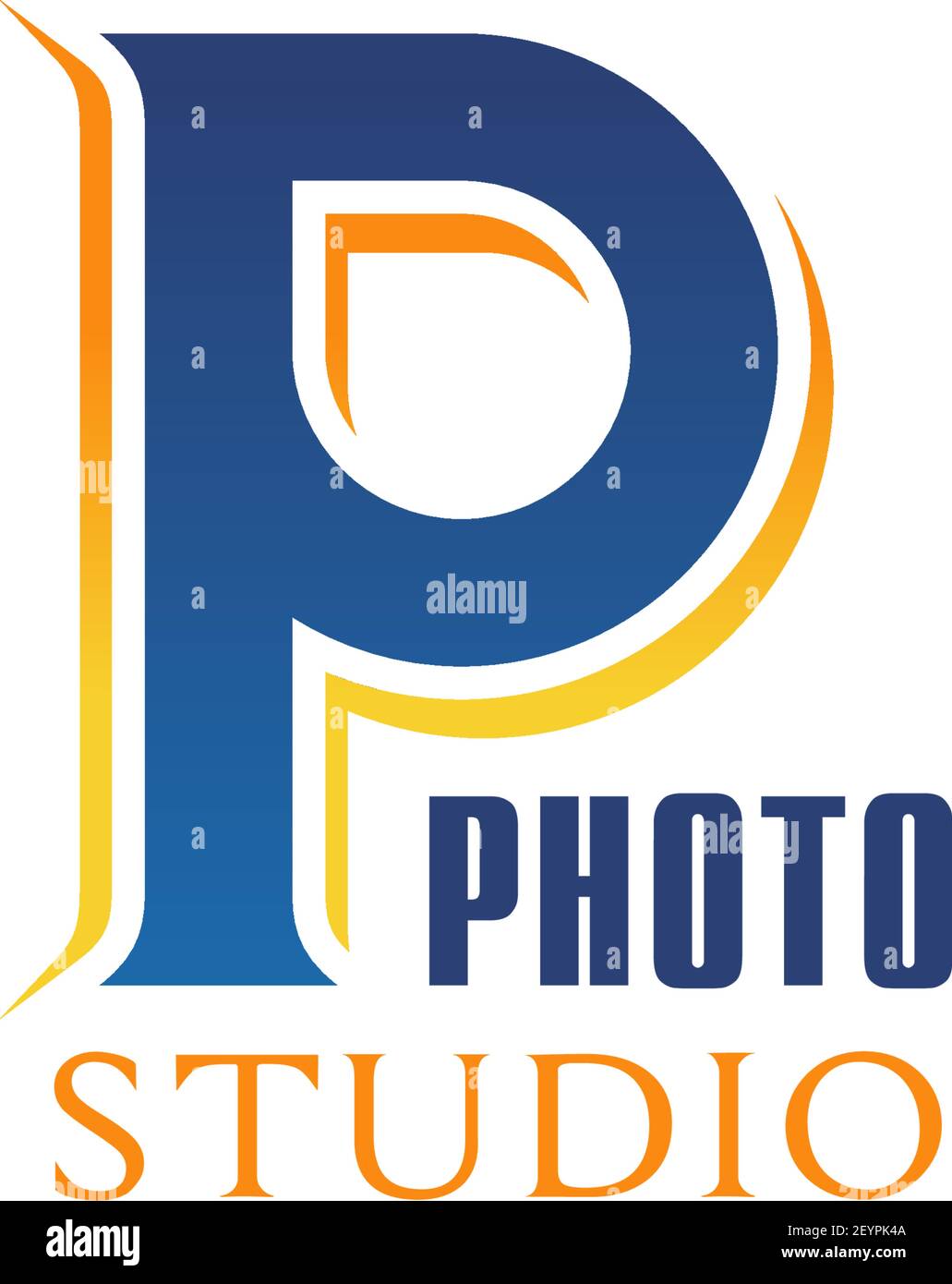Jp letter logo design with camera icon Royalty Free Vector