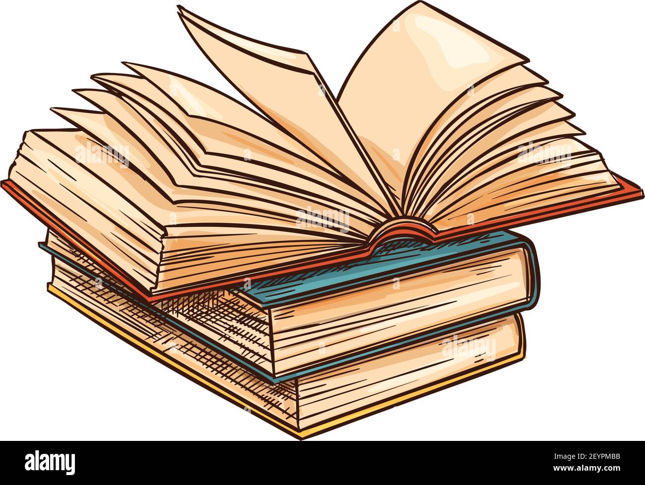 Open Book Literature Drawing High-Res Vector Graphic - Getty Images