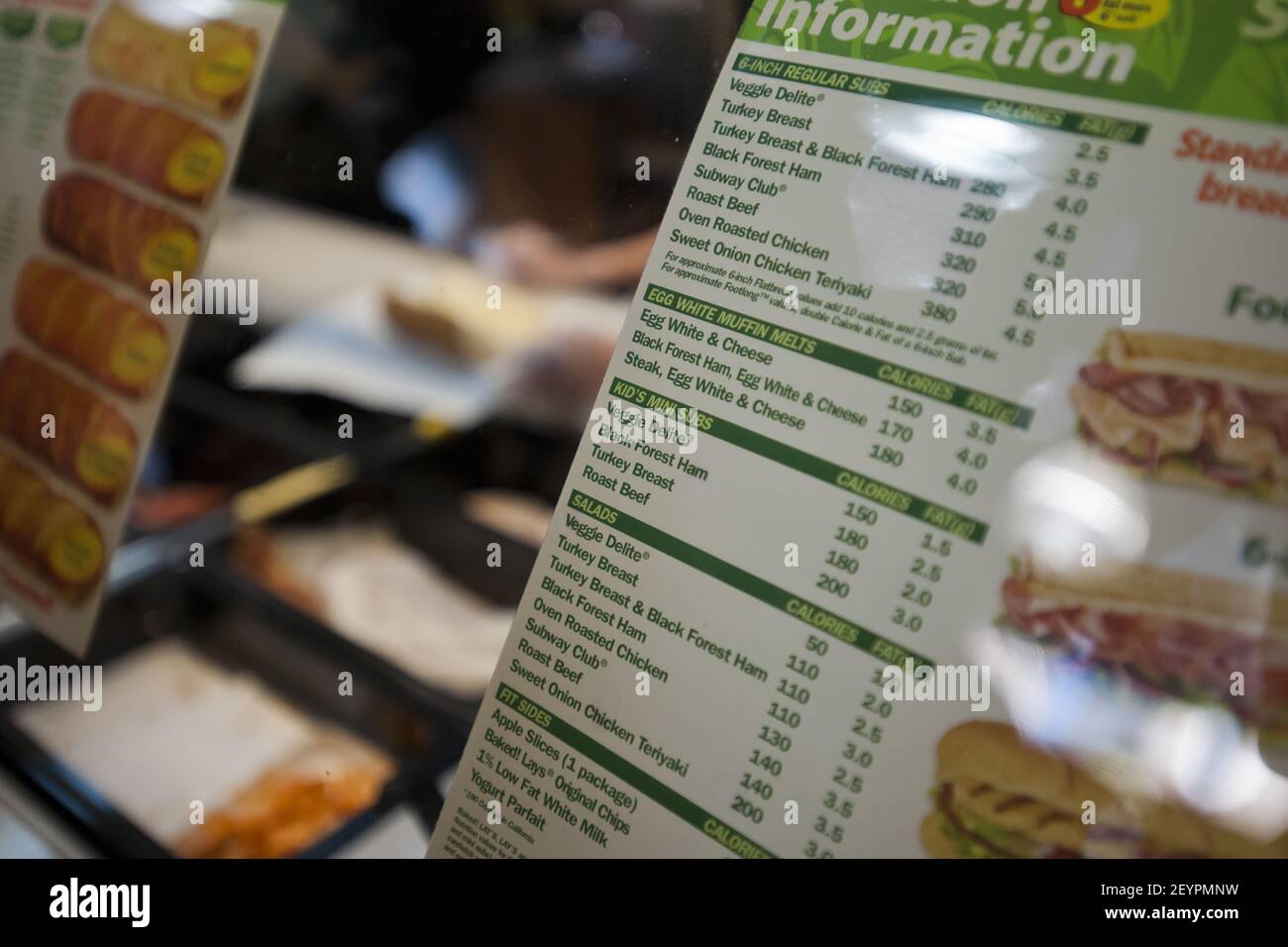 SUBWAY® Sandwich Shops to Include Calories on all U.S. Menu Boards