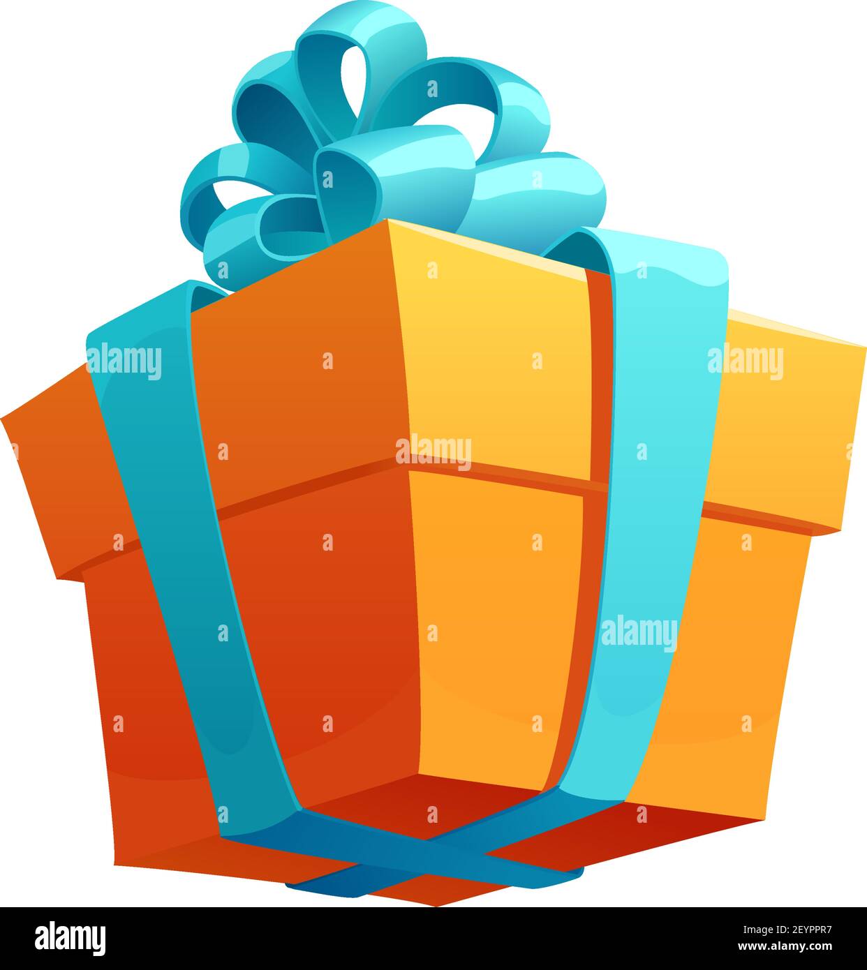 Gift Box Cartoon Icon Of Present. Gift Box And Present Bag With Ribbon Bow  For Birthday And Valentine Day Surprise, Christmas And New Year Holiday Cel  Stock Vector Image & Art -