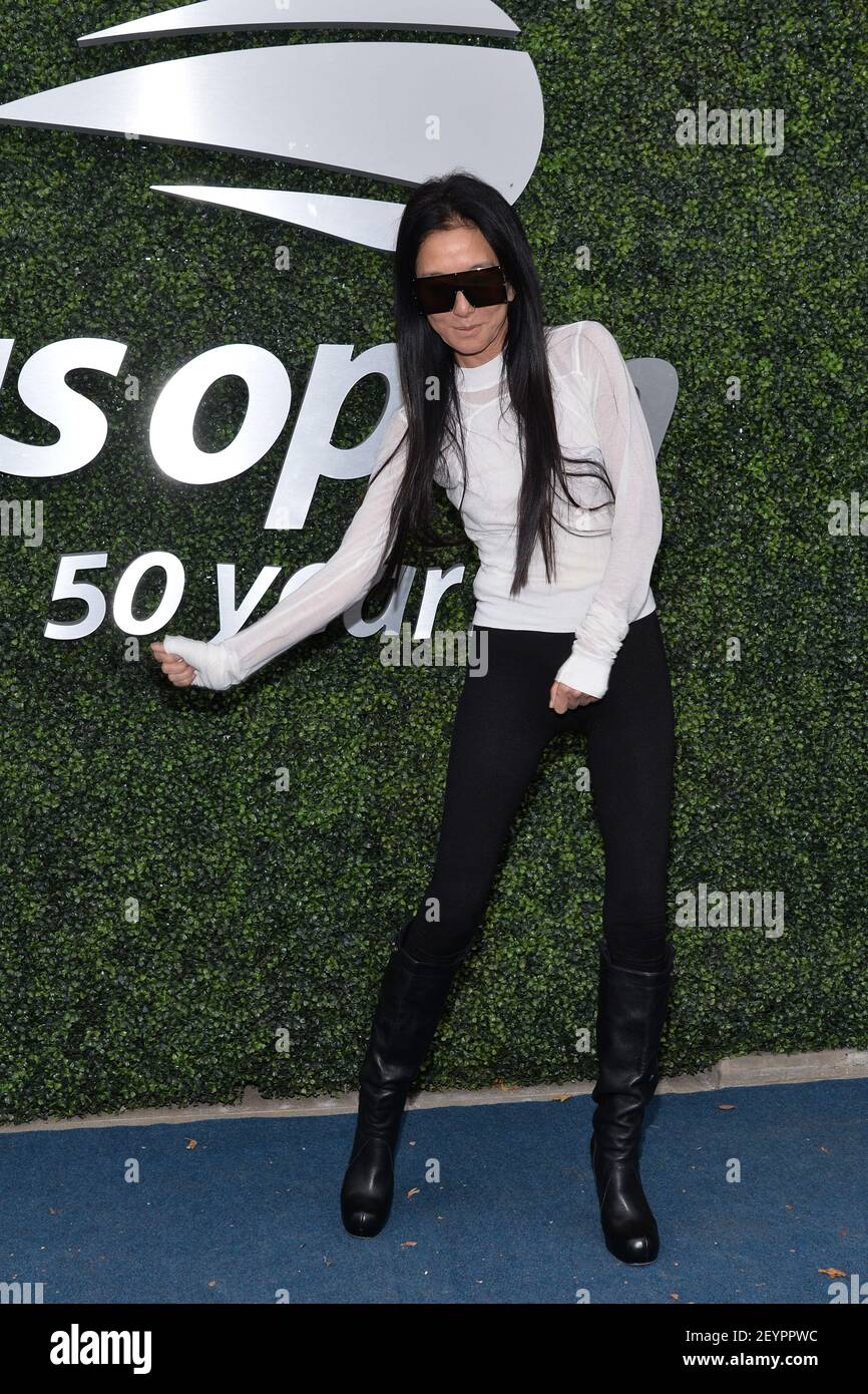Designer Vera Wang attends the Serena Williams and Naomi Osaka Women's  Single Final match during the 2018 US Open Tennis Tournament at the USTA  Billie Jean King National Tennis Center in the