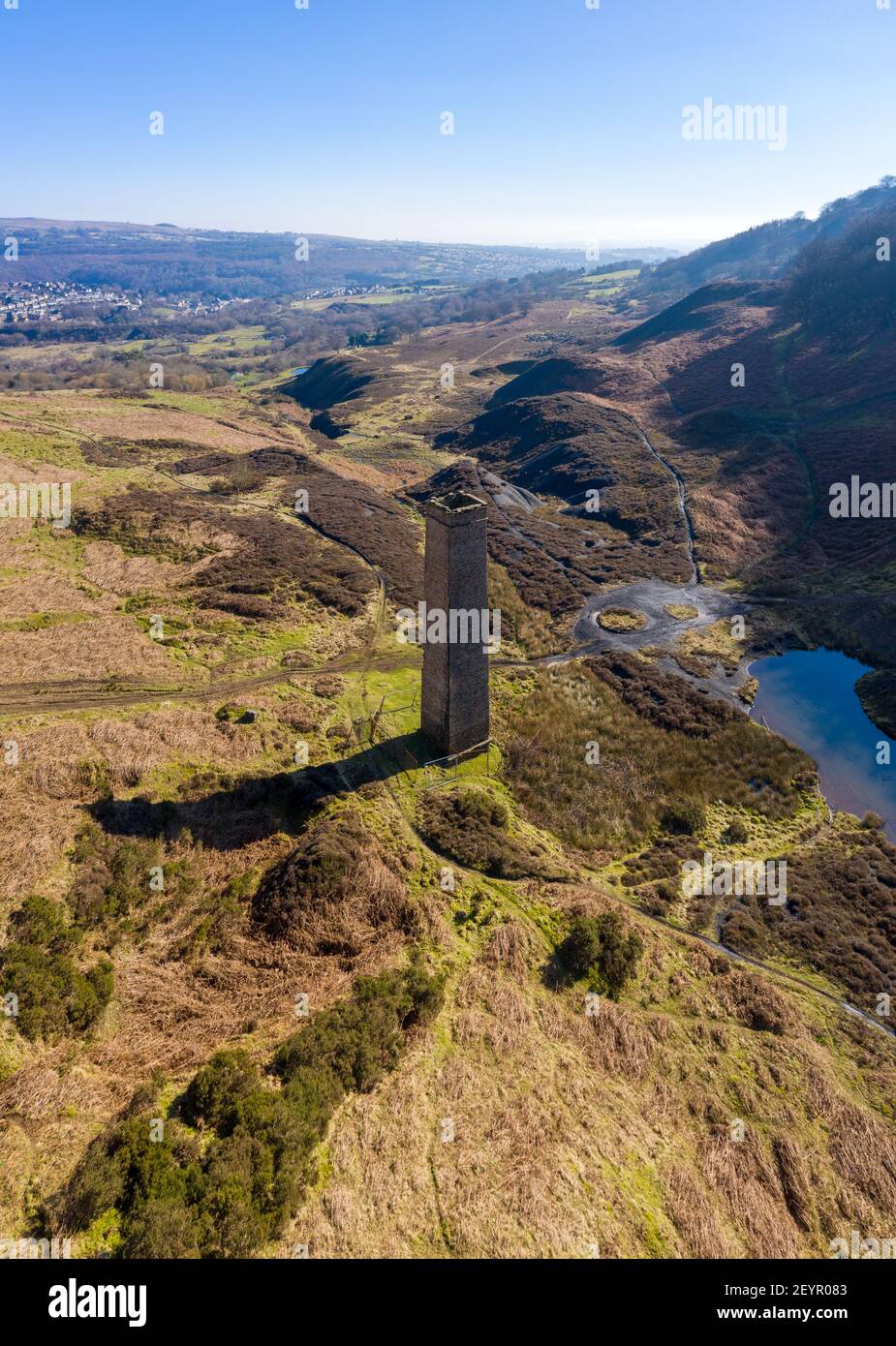 Abersychan chimney an old building left over from the Welsh Industrial