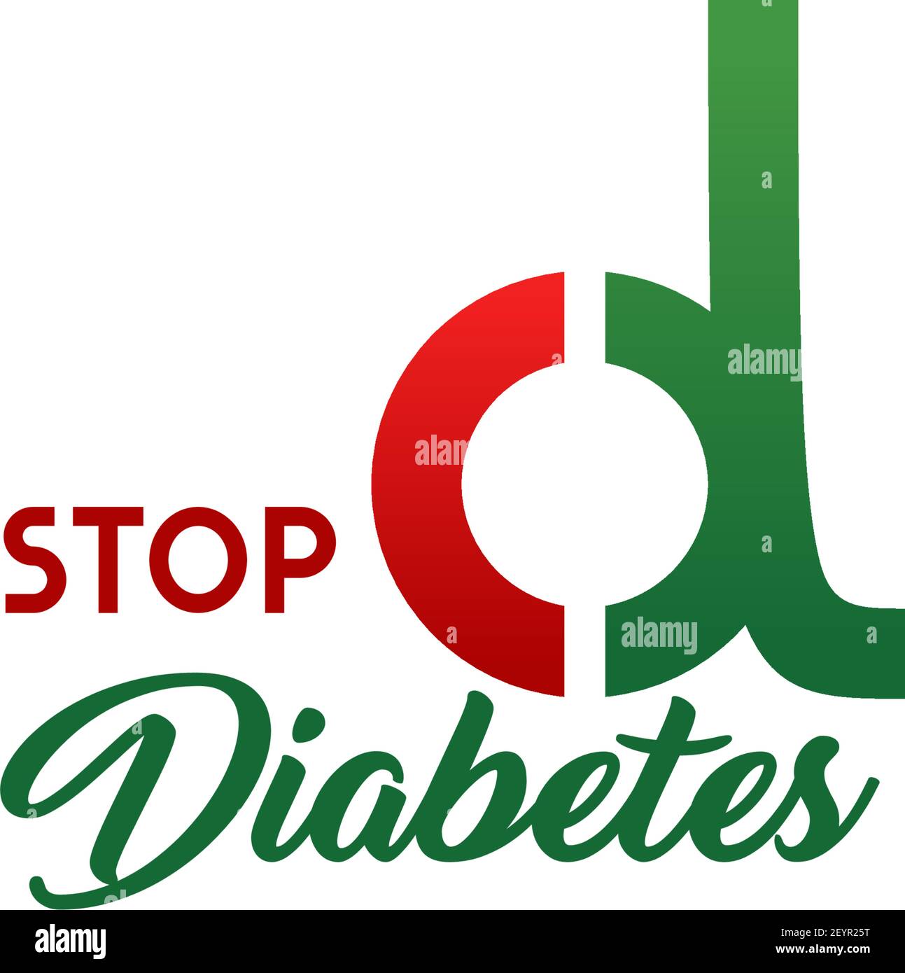 Stop diabetes medical icon for health care concept. Medicine and