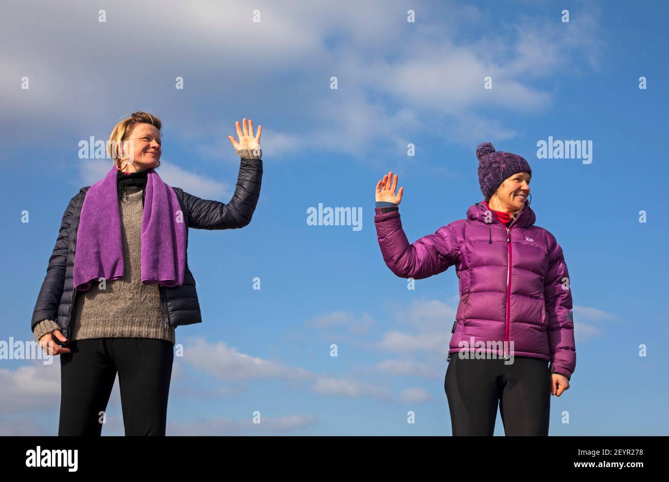 Edinburgh, Scotland, UK. 6th March 2021. Anna and Naomi looking 