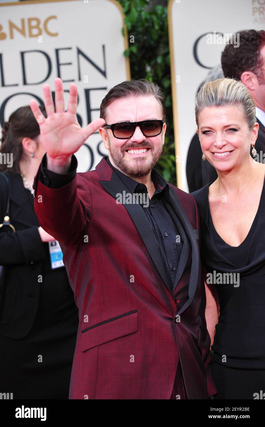 15 January 2012, Beverly Hills, California. Ricky Gervais. 69th Annual