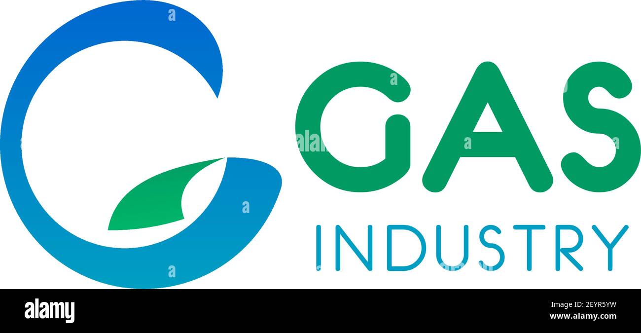 Oil and gas industry vector design. Colorful oil and gas creative sign