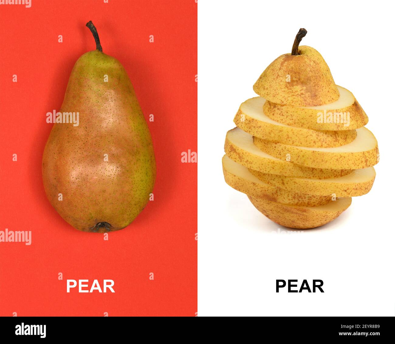Pear Layout Creative layout made of Pears. Pears macro studio photo. High ...