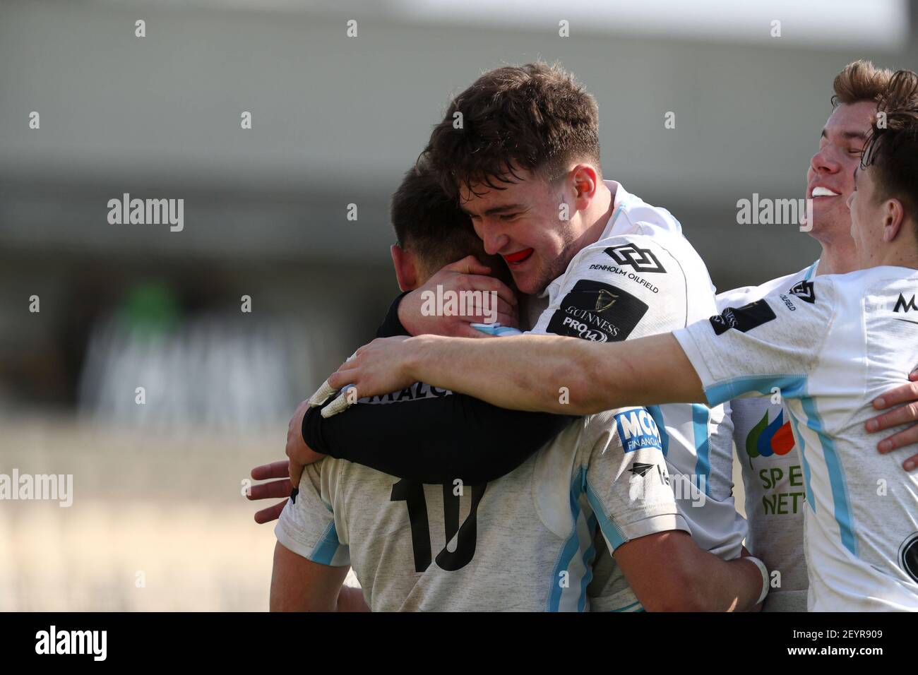 Ross Thompson Rugby Parma, Italy. 06th Mar, 2021. Ross Thompson (Glasgow) scores a try and ...