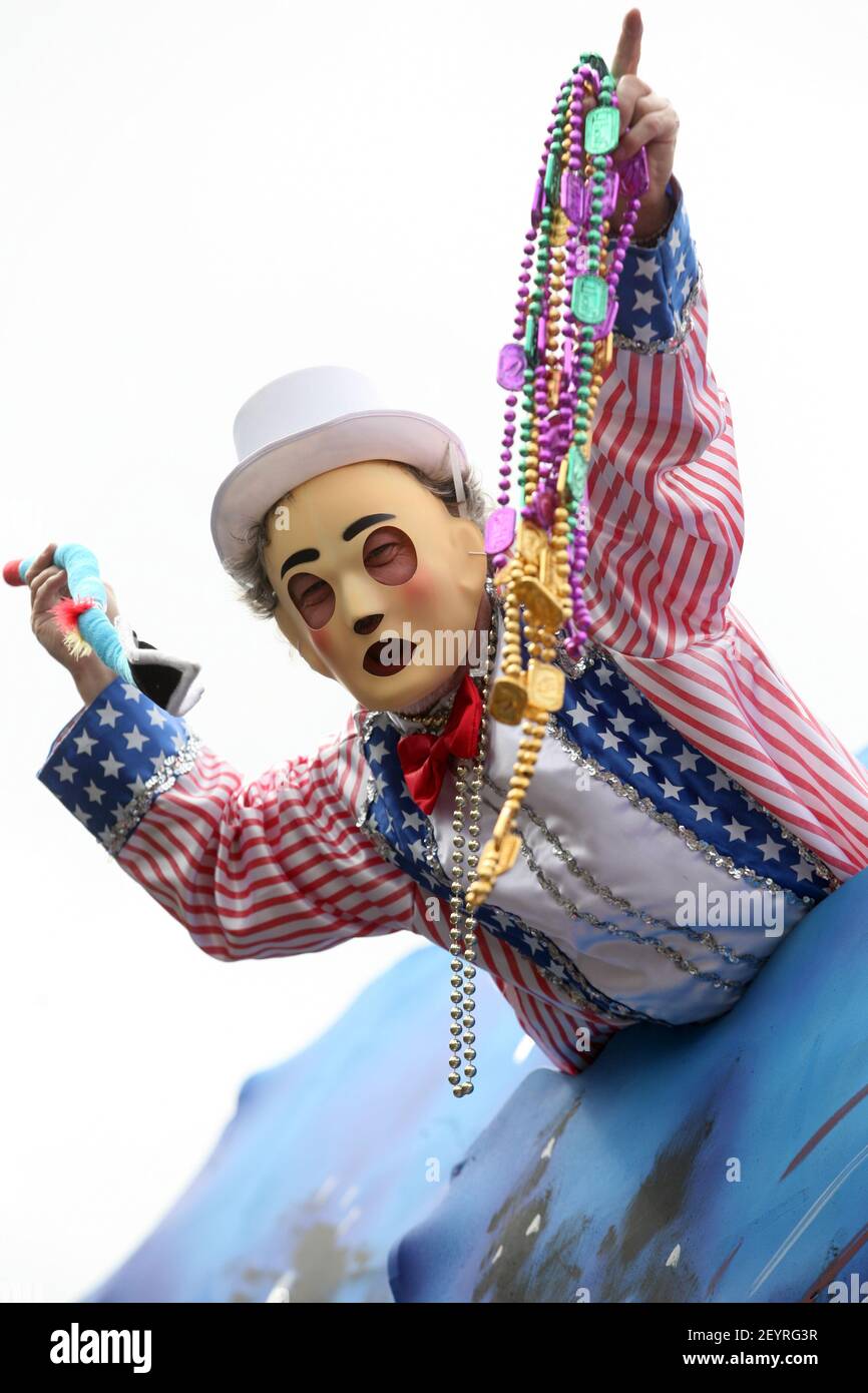 19 Feb 2012. New Orleans, Louisiana USA. Mardi Gras. Riders with the ...