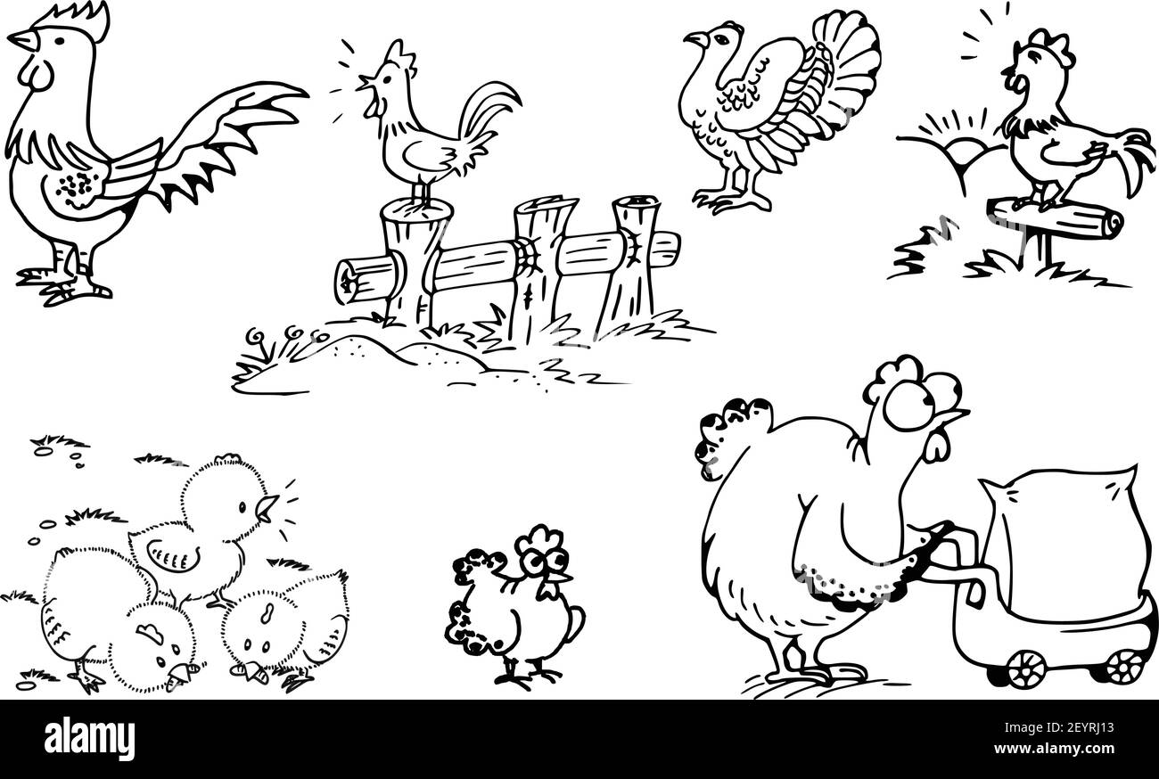 vector cartoon farm animals Stock Vector Image & Art - Alamy
