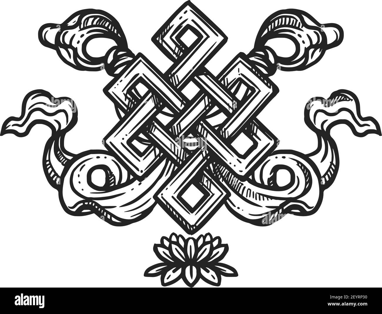 Buddhist knot Stock Vector Images - Alamy